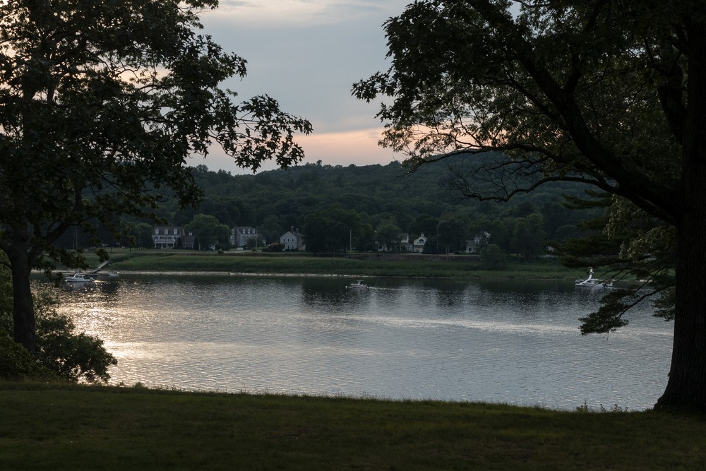 The Merrimack River near sunset.<br />July 10, 2017 - Maudslay State Park, Newburyport, Massachusetts.
