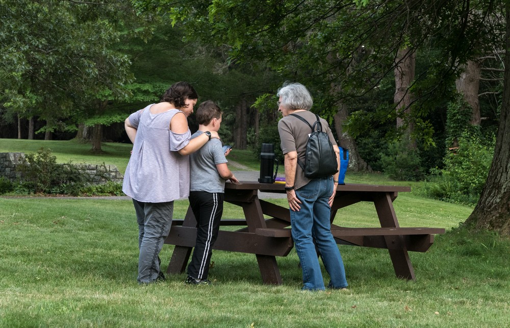 Miranda, Matthew, and Joyce.<br />July 10, 2017 - Maudslay State Park, Newburyport, Massachusetts.