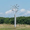 Dynamic sculpture by George Sherwood.<br />July 21, 2017 - Wells Reserve at Laudholm, Wells, Maine.