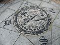 Waterfront compass rose.<br />July 21, 2017 - Portsmouth, New Hampshire.