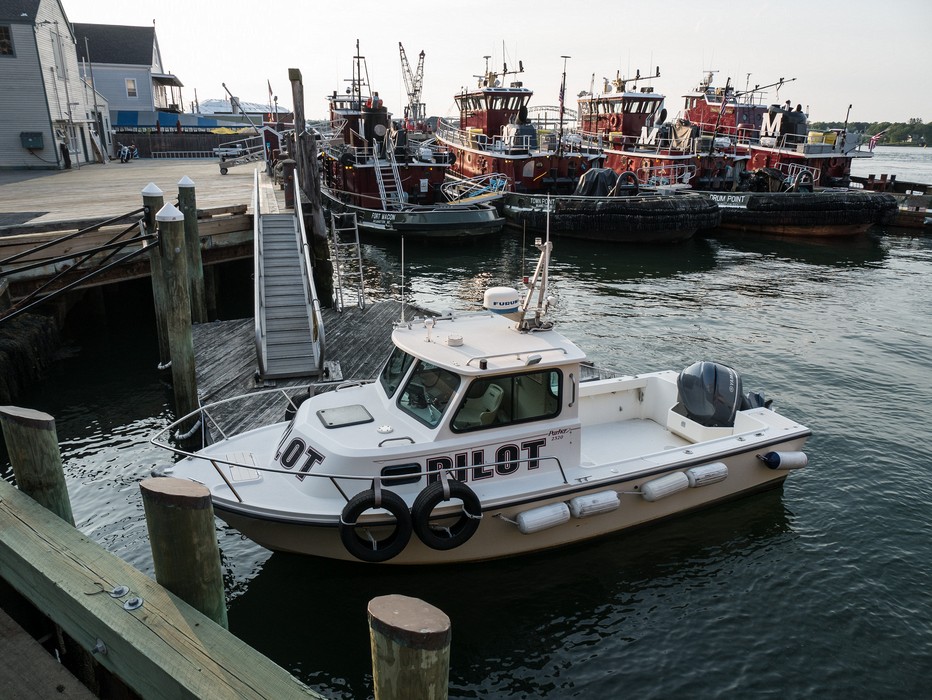 Pilot Boat and tug boats.<br />July 21, 2017 - Portsmouth, New Hampshire.