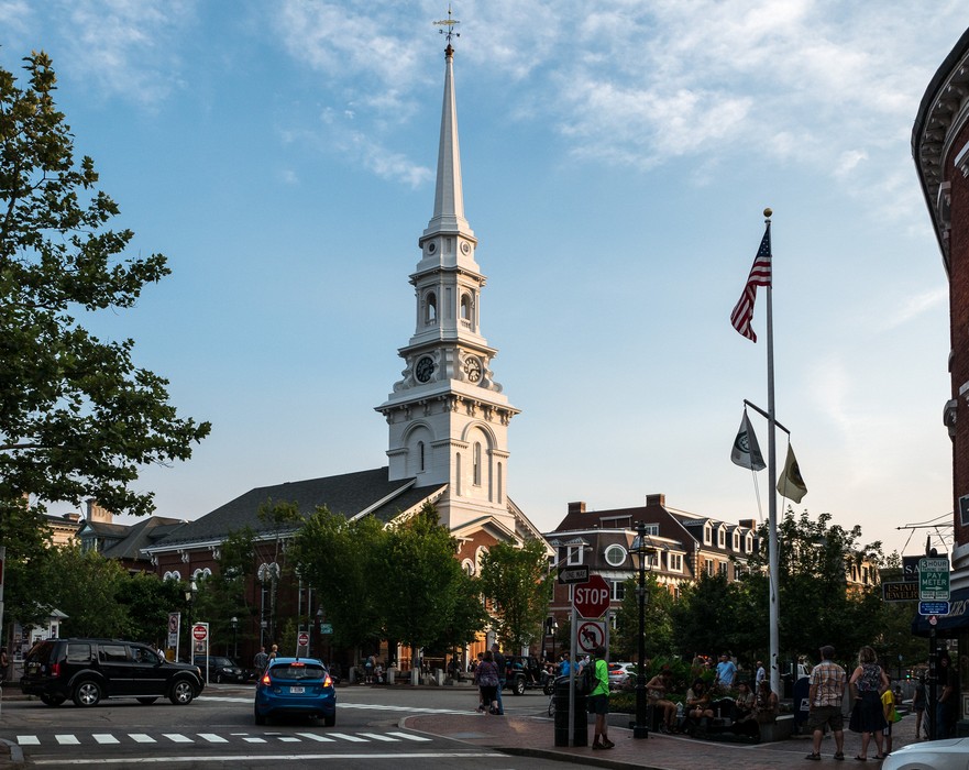 Market Square and North Church.<br />July 21, 2017 - Portsmouth, New Hampshire.