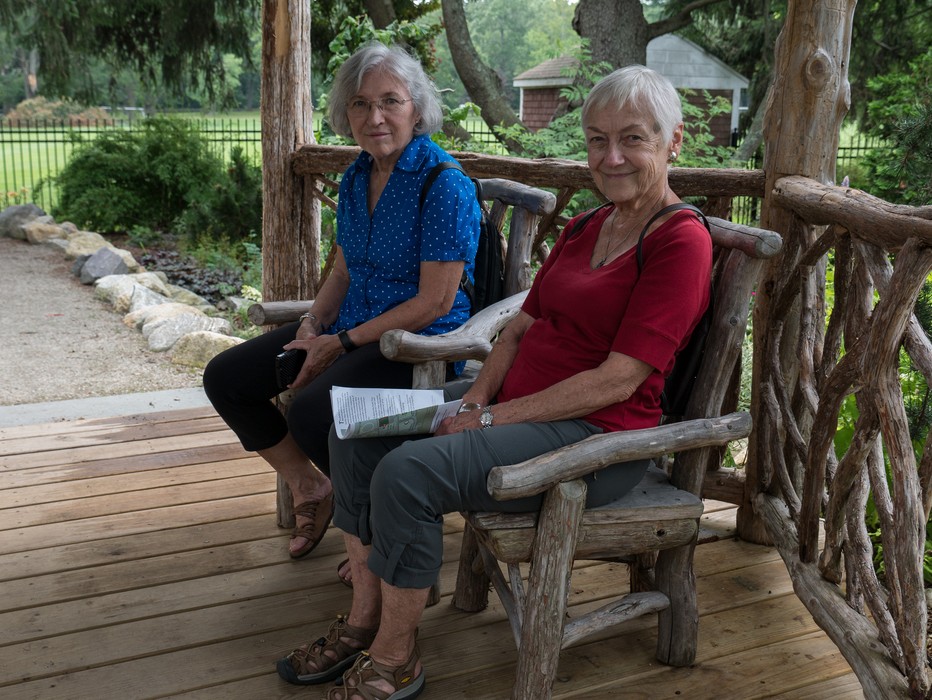 Joyce and Baiba.<br />July 22, 2017 - The Gardens at Elm Bank, Wellesley, Massachusetts.