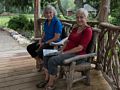 Joyce and Baiba.<br />July 22, 2017 - The Gardens at Elm Bank, Wellesley, Massachusetts.