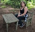 Miranda in the Children's Garden.<br />July 28, 2017 - The Gardens at Elm Bank, Wellesley, Massachusetts.