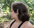 Miranda's ear piece.<br />July 28, 2017 - The Gardens at Elm Bank, Wellesley, Massachusetts.