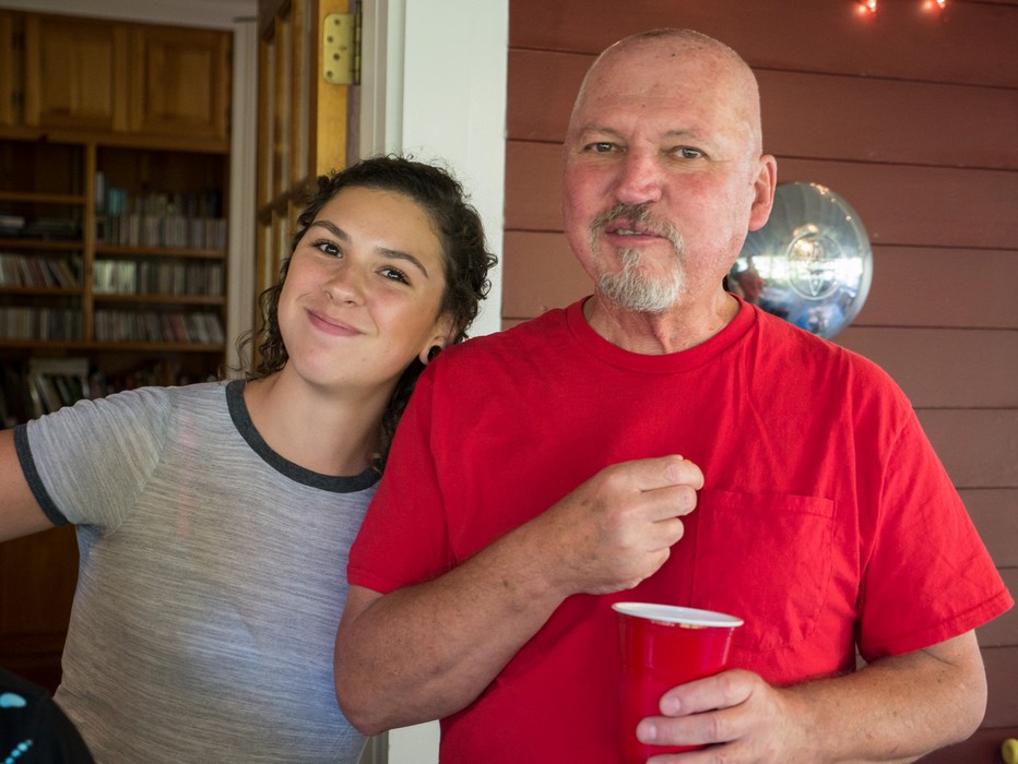 Arianna and Tom.<br />July 29, 2017 - At Paul and Norma's in Tewksbury, Massachusetts.