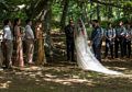 Father Nolan officiating.<br />Jordan and Nick's wedding.<br />July 23, 2017 - Manchester by the Sea, Massachusetts.