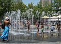 Foutain for kids to play in.<br />June 30, 2017 - Harborplace, Baltimore, Maryland.