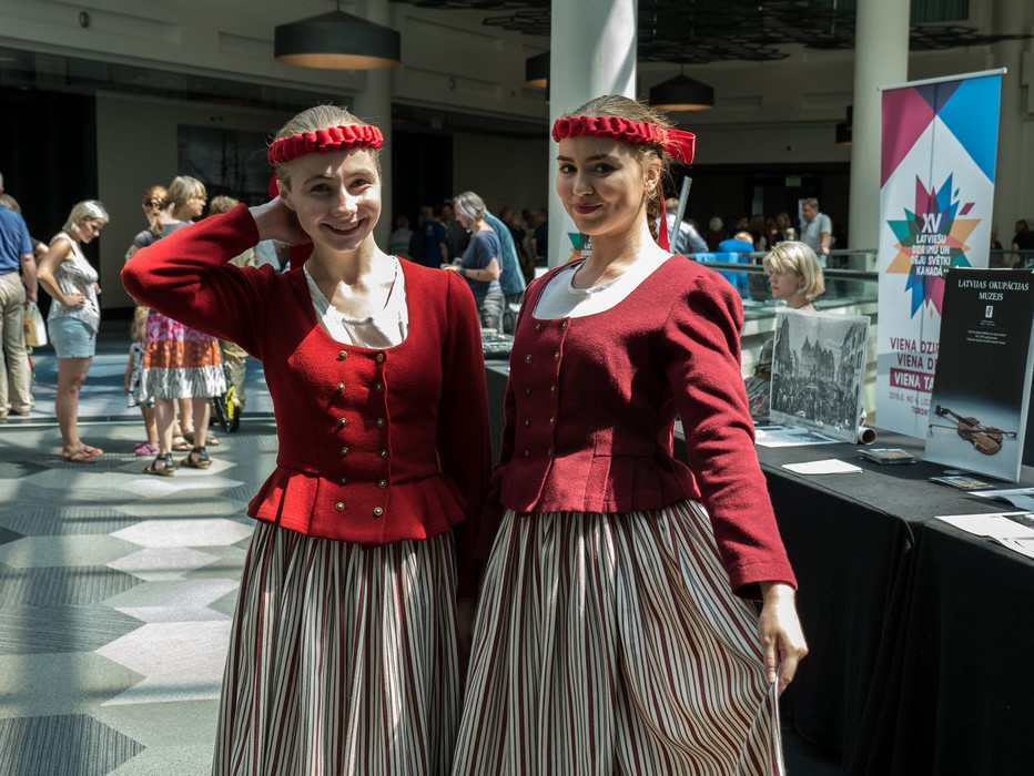 Girls in coutume.<br />Latvian Song and Dance Festival.<br />June 30, 2017 - At the Renaissance Hotel in Baltimore, Maryland.