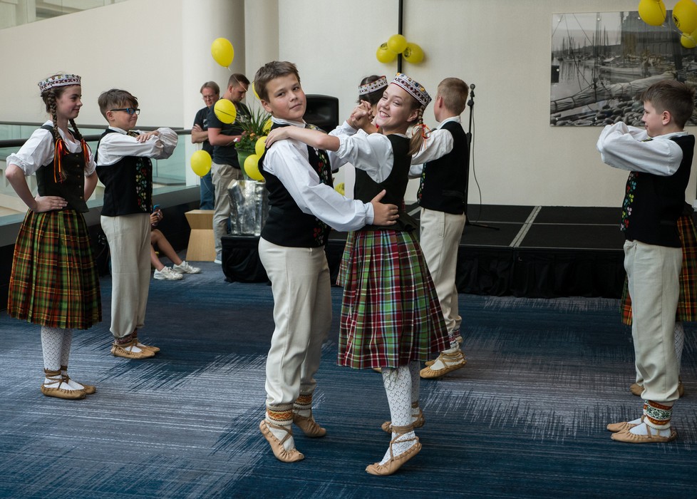 Young dancers.<br />Latvian Song and Dance Festival.<br />June 30, 2017 - At the Renaissance Hotel in Baltimore, Maryland.