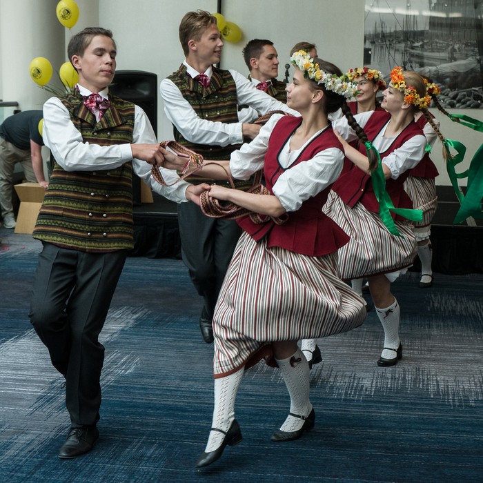 Young dancers.<br />Latvian Song and Dance Festival.<br />June 30, 2017 - At the Renaissance Hotel in Baltimore, Maryland.