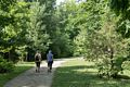 Joyce and Baiba on path along the Stony Run.<br />July 2, 2017 - Baltimore, Maryland.