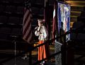 Singing of the United States and Latvian national anthems.<br />Latvian Song and Dance Festival.<br />July 2, 2017 - Royal Farms Arena, Baltimore, Maryland.