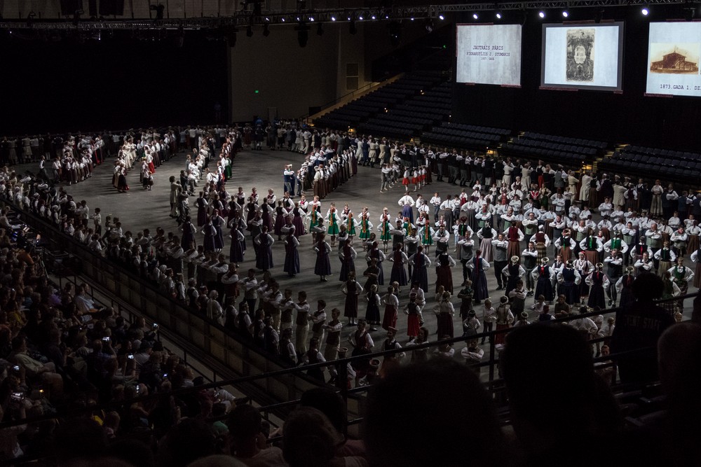 Latvian traditional dances.<br />Latvian Song and Dance Festival.<br />July 2, 2017 - Royal Farms Arena, Baltimore, Maryland.