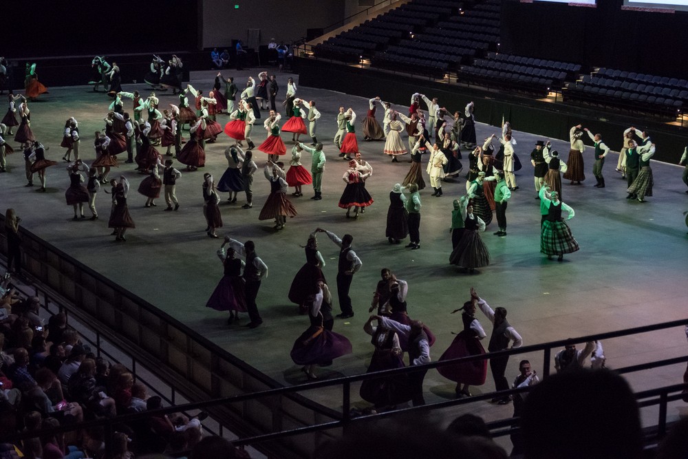 Latvian traditional dances.<br />Latvian Song and Dance Festival.<br />July 2, 2017 - Royal Farms Arena, Baltimore, Maryland.
