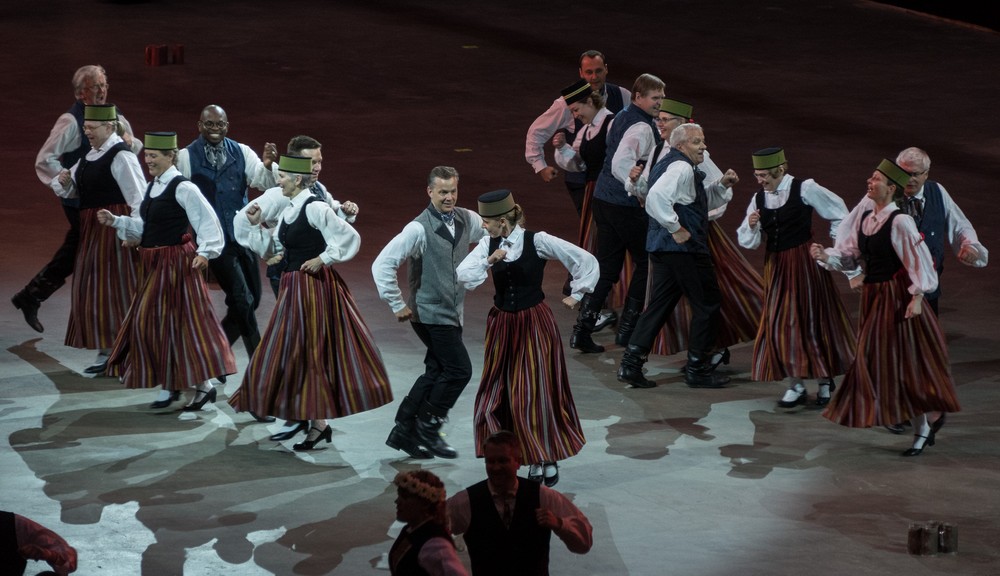 Latvian traditional dances.<br />Latvian Song and Dance Festival.<br />July 2, 2017 - Royal Farms Arena, Baltimore, Maryland.
