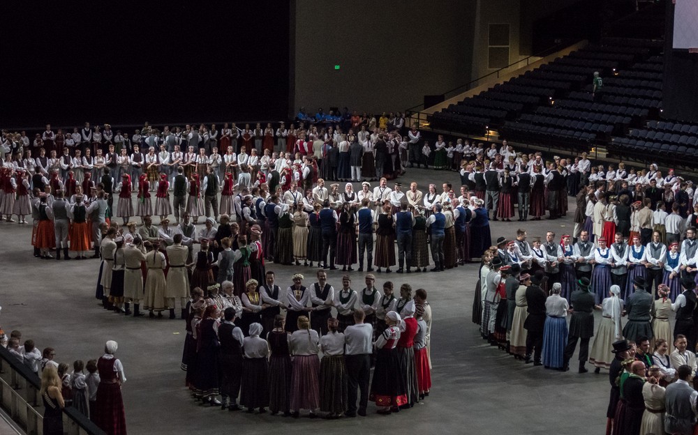 Latvian traditional dances.<br />Latvian Song and Dance Festival.<br />July 2, 2017 - Royal Farms Arena, Baltimore, Maryland.