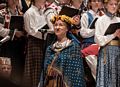 Singing Latvian songs.<br />Latvian Song and Dance Festival.<br />July 3, 2017 - Joseph Meyerhoff Symphony Hall, Baltimore, Maryland.