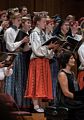 Singing Latvian songs.<br />Latvian Song and Dance Festival.<br />July 3, 2017 - Joseph Meyerhoff Symphony Hall, Baltimore, Maryland.