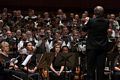 Singing Latvian songs.<br />Latvian Song and Dance Festival.<br />July 3, 2017 - Joseph Meyerhoff Symphony Hall, Baltimore, Maryland.