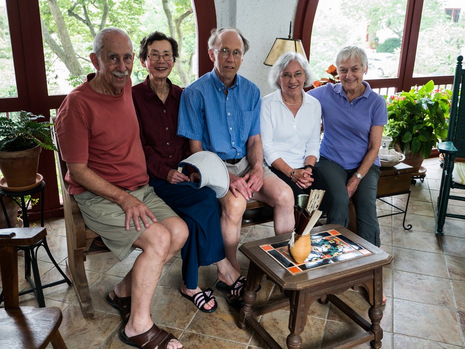 Ronnie, Yoong, Bob, Joyce, and Baiba.<br />July 4, 2017 - At Ronnie and Baiba's in Baltimore, Maryland.