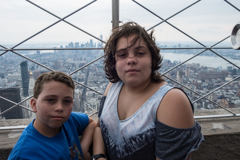 Matthew and Miranda on the 86th floor of the Empire State Building.<br />July 12, 2017 - Manhattan, New York City, New  York.