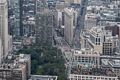 Madison Square Park and the Flatiron Building as seen from 86th floor of the Empire State Building.<br />July 12, 2017 - Manhattan, New York City, New  York.