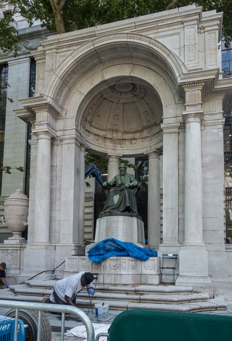 William Cullen Bryant at Bryant Park.<br />July 13, 2017 - Manhattan, New York City, New  York.