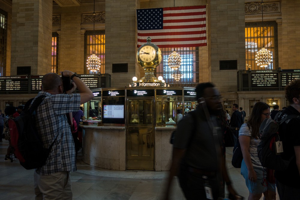 Waiting for Baiba and Ronnie at Grand Central Terminal.<br />July 13, 2017 - Manhattan, New York City, New  York.