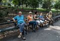 Ronnie, Baiba, Miranda, Matthew, and Joyce taking a break in Central Park.<br />July 13, 2017 - Manhattan, New York City, New  York.