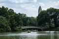 Bow Bridge over The Lake in Central Park.<br />July 13, 2017 - Manhattan, New York City, New  York.