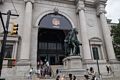 An entrance to the Museum of Natural History with monument to Teddy Roosevelt.<br />July 13, 2017 - Manhattan, New York City, New  York.