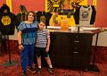 Miranda and Matthew in the Minskoff Theater to see The Lion King.<br />July 13, 2017 - Manhattan, New York City, New  York.