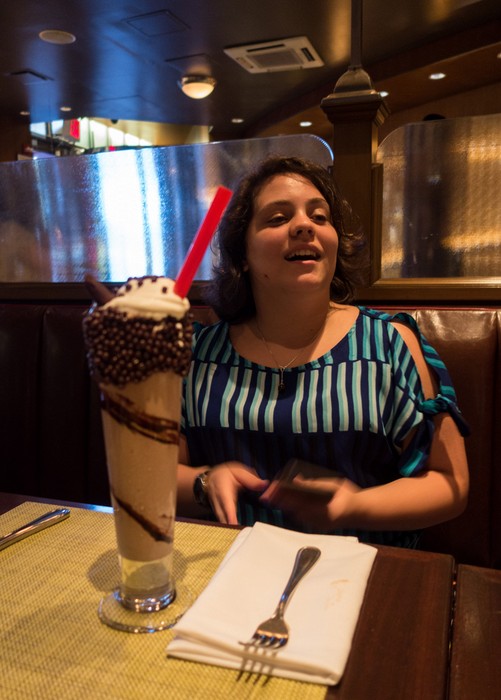 Miranda at the Brooklyn Diner on 43rd Street.<br />July 13, 2017 - Manhattan, New York City, New  York.