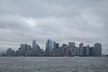 Lower Manhattan from ferry to Liberty Island.<br />July 13, 2017 - Manhattan, New York City, New  York.