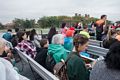 Miranda, Matthew, and Joyce arriving at Ellis Island.<br />July 13, 2017 - Manhattan, New York City, New  York.
