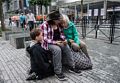 Matthew, Miranda, and Joyce at the September 11 Memorial Site.<br />July 13, 2017 - Manhattan, New York City, New  York.