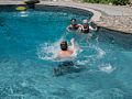 Matthew, Miranda, and Joyce.<br />In the pool.<br />Aug. 1, 2017 - At Carl and Holly's in Mendon, Massachusetts.