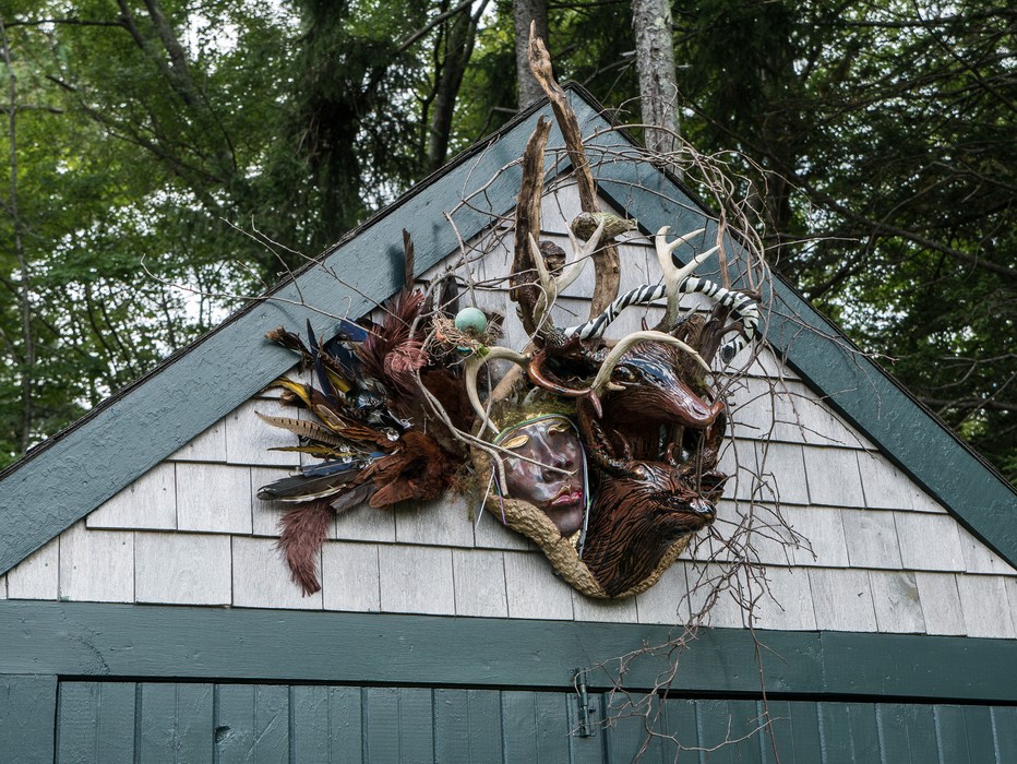 'Artemis' by Lisa Victoria.<br />Maudslay Outdoor Sculpture show installation.<br />Sep. 9, 2017 - Maudslay State Park, Newburyport, Massachusetts.
