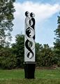 'Tension - a Qutest for Balance' by Rochelle Perry-Platine.<br />Maudslay Outdoor Sculpture show installation.<br />Sep. 9, 2017 - Maudslay State Park, Newburyport, Massachusetts.