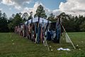 Untitled by Gordon Przybyla & Damon Jespersen.<br />Maudslay Outdoor Sculpture show installation.<br />Sep. 9, 2017 - Maudslay State Park, Newburyport, Massachusetts.