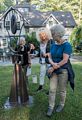 Joyce, Dominique, and Bonnie.<br />Joyce Audy Zarins: Antipodal Voice.<br />Sept. 12, 2017 - The Gardens at Elm Bank, Wellesley, Massachusetts.