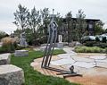 Installation of Joyce's sculpture at the Newburyport Art Association's sculpture garden.<br />Sept. 21, 2017 - Newburyport, Massachusetts.