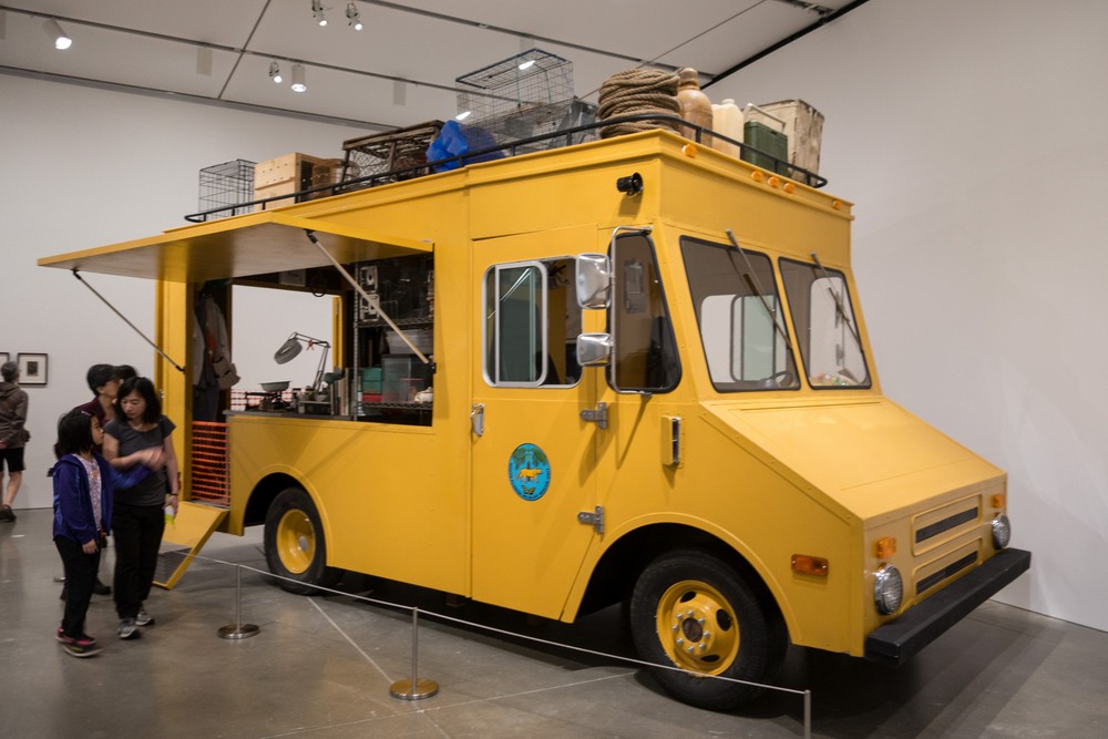 South Florida Wildlife Rescue Unit: Mobile Laboratory, 2006.<br />Mark Dion exhibit with Paul and Dominique.<br />Oct. 9, 2017 - Institure of Contemporary Art, Boston, Massachusetts.