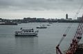 Boston harbor as seen from the museum.<br />Mark Dion exhibit with Paul and Dominique.<br />Oct. 9, 2017 - Institure of Contemporary Art, Boston, Massachusetts.