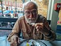 Egils enjoying some Little Harbor oysters.<br />Oct. 14, 2017 - Brine Restaurant, Newburyport, Massachusetts.