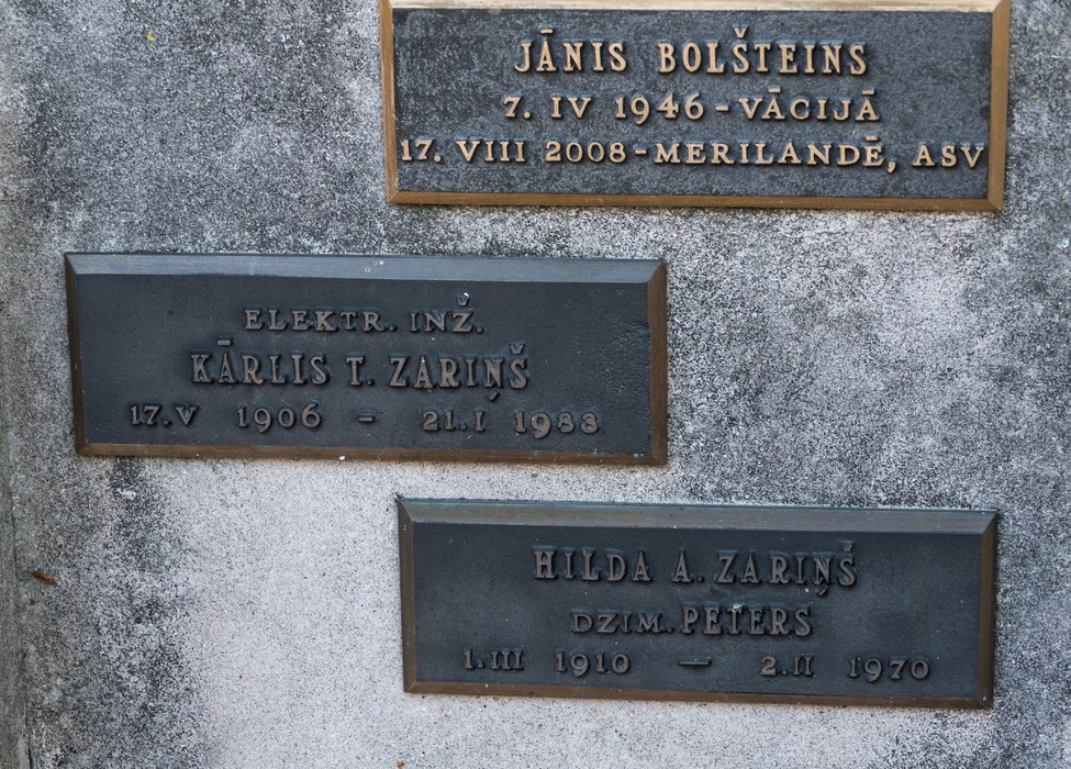 Karlis and Hilda died in Baltimore and Boston, respectively.<br />Oct. 20, 2017 - Latvian Memorial Park, Tannersville, New York.