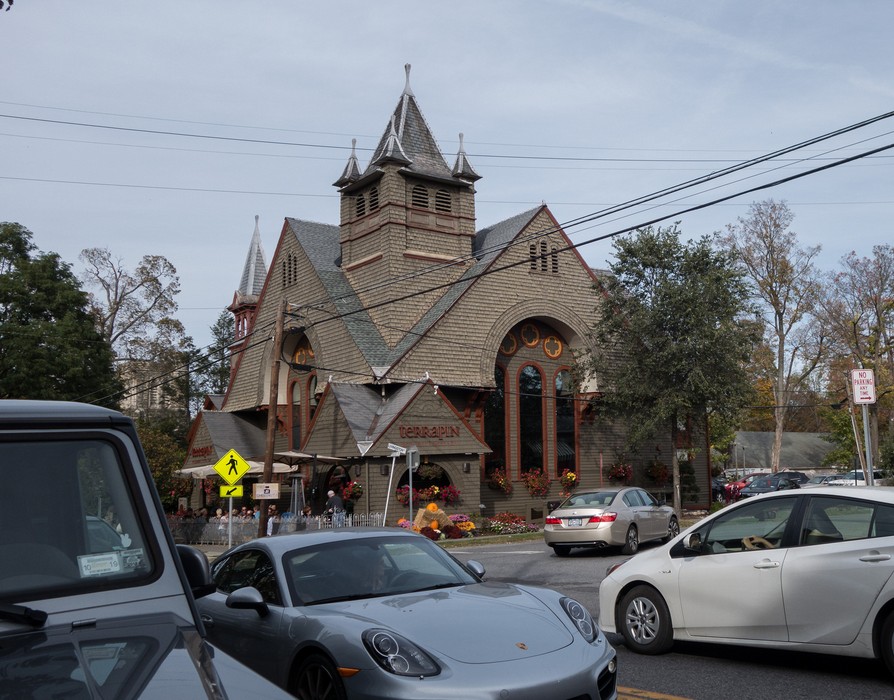 A former church, now the Terrapin Restaurant.<br />Oct. 21, 2017 - Rhinebeck, New York.