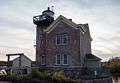 The river side of the lighthouse.<br />Oct. 21, 2017 - Saugerties Lighthouse, Saugerties, New York.